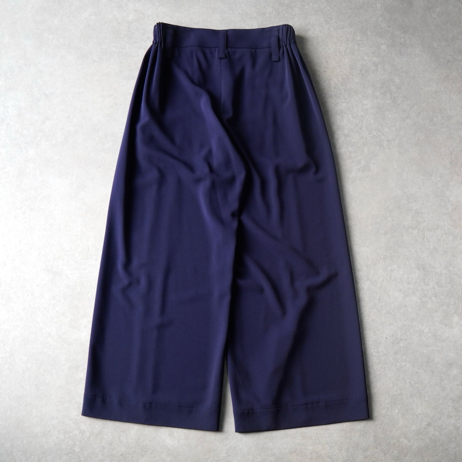 イッセイミヤケ ワイドスラックス ネイビー レディース