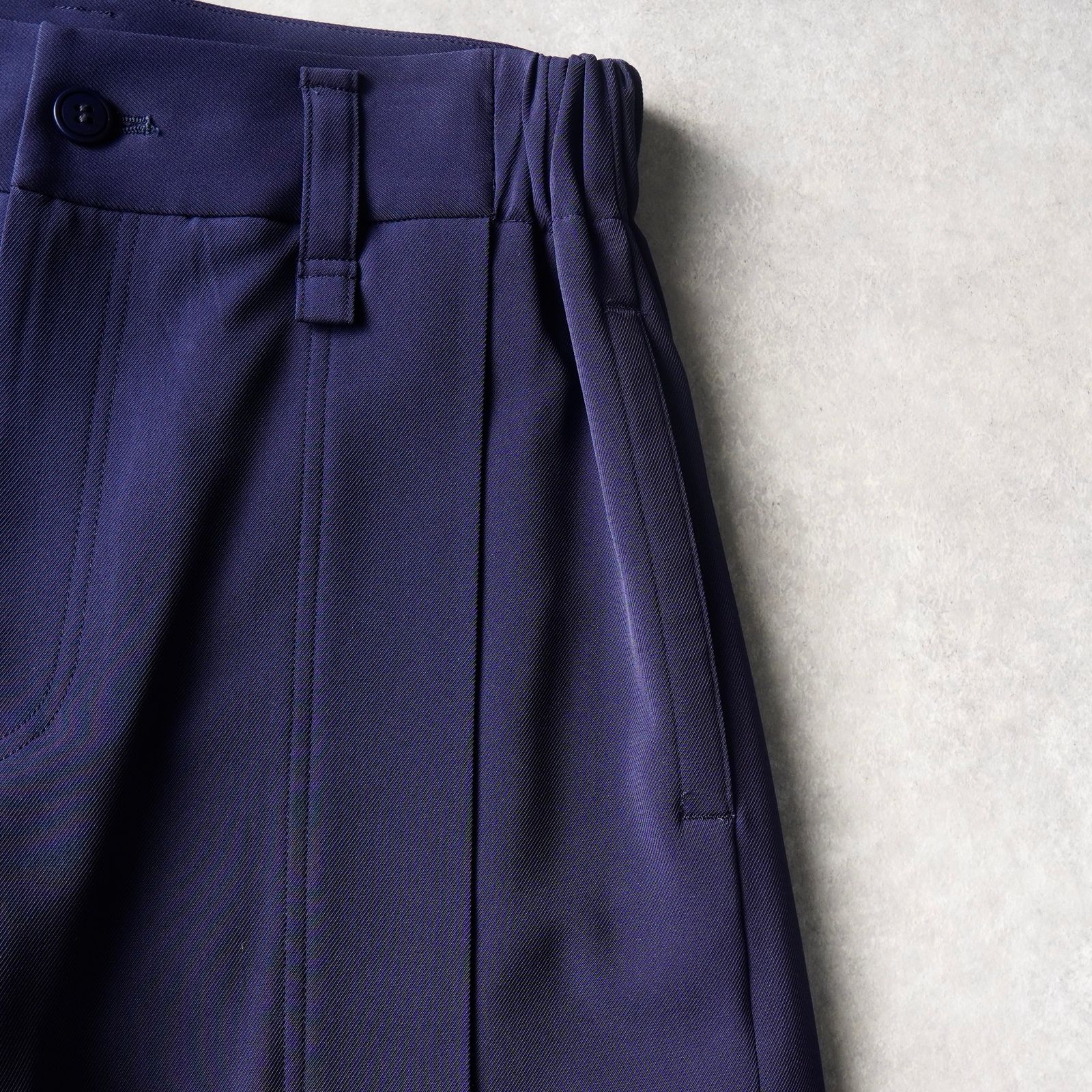  イッセイミヤケ ワイドスラックス ネイビー レディース スラックス パンツ