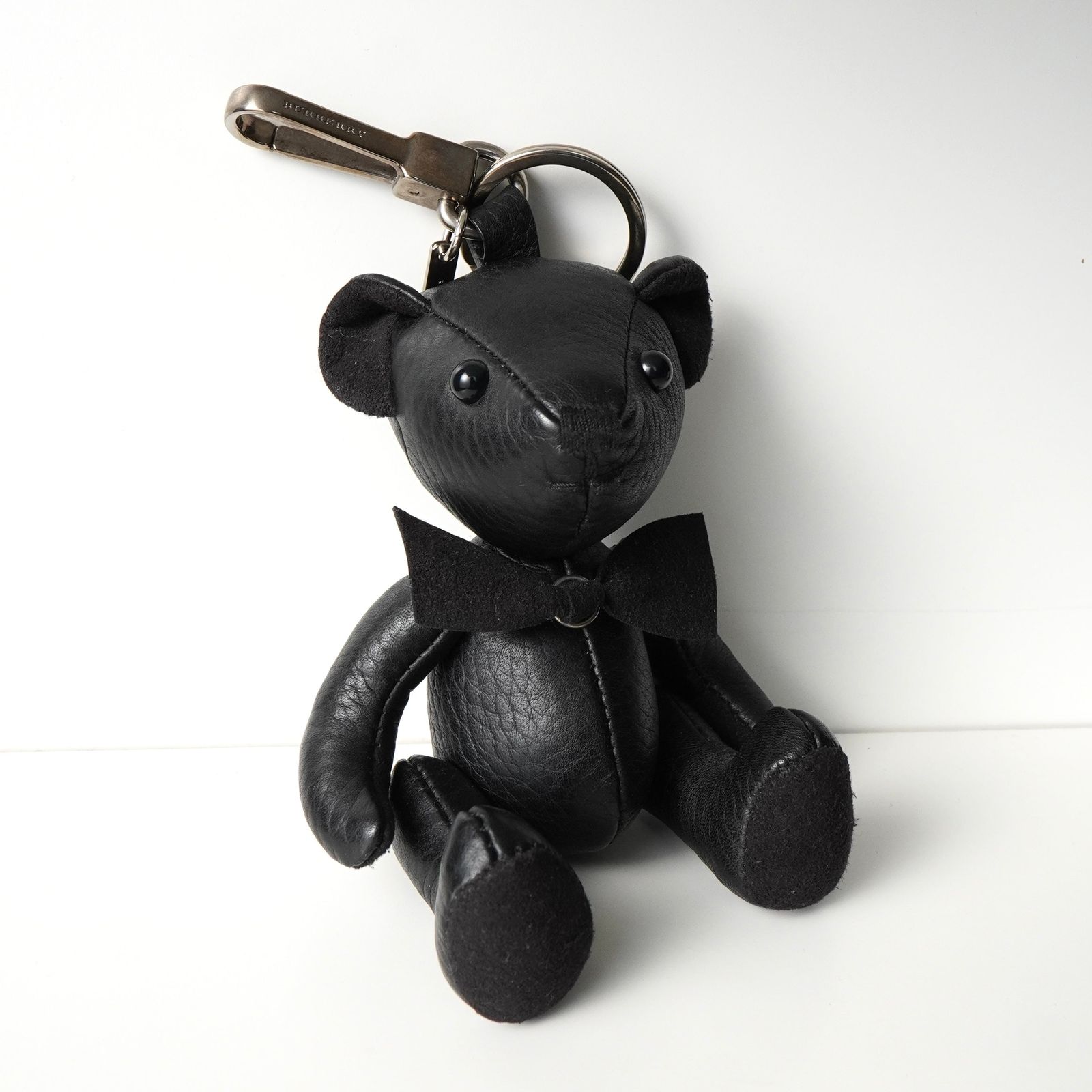 バーバリー ベア レザー キーリング キーホルダー チャーム ブラック
