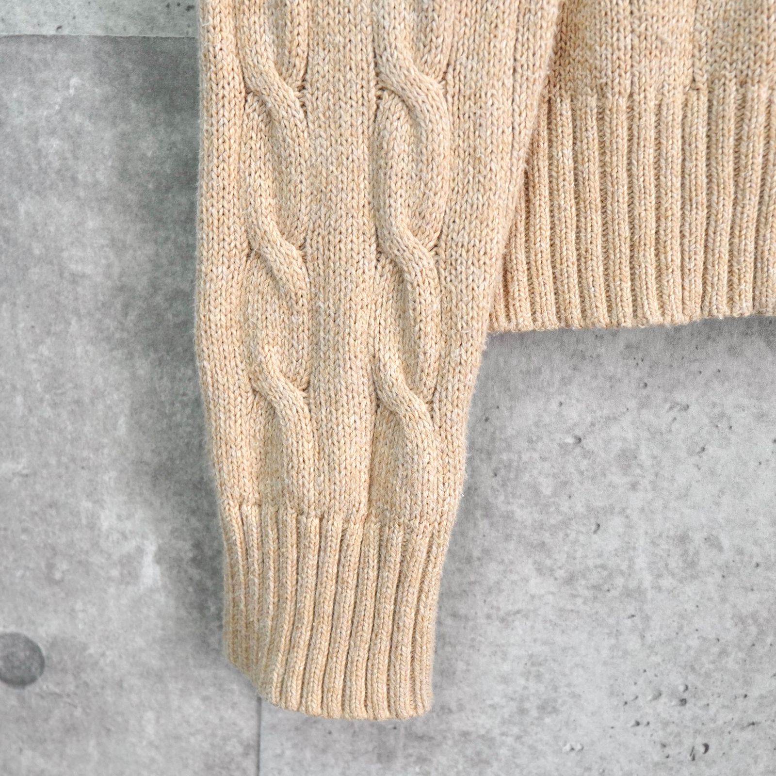 ポロ ラルフローレン ケーブル編み コットン ニット ベージュ