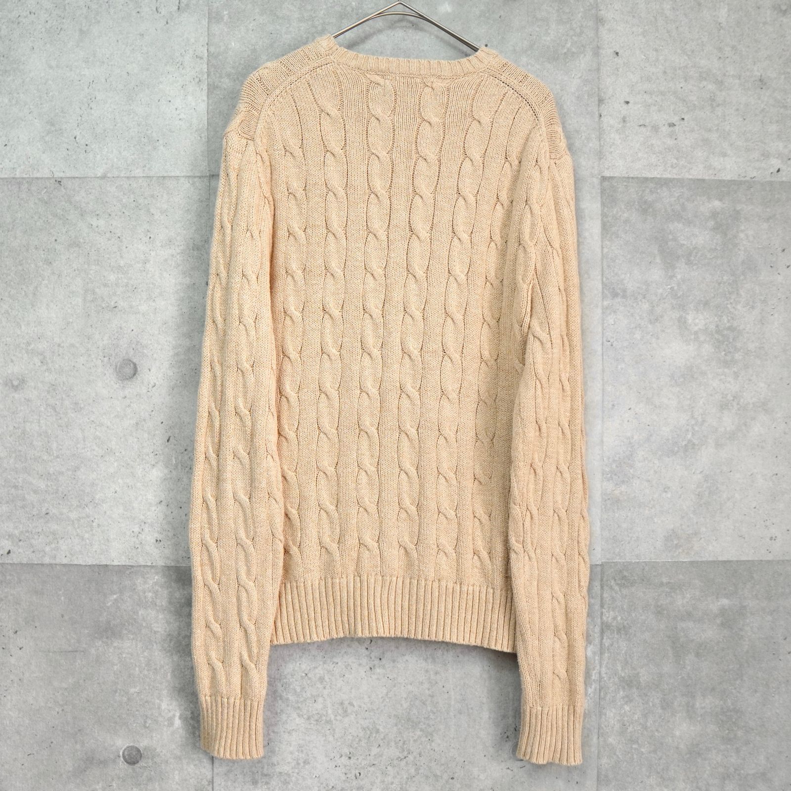 ポロ ラルフローレン ケーブル編み コットン ニット ベージュ