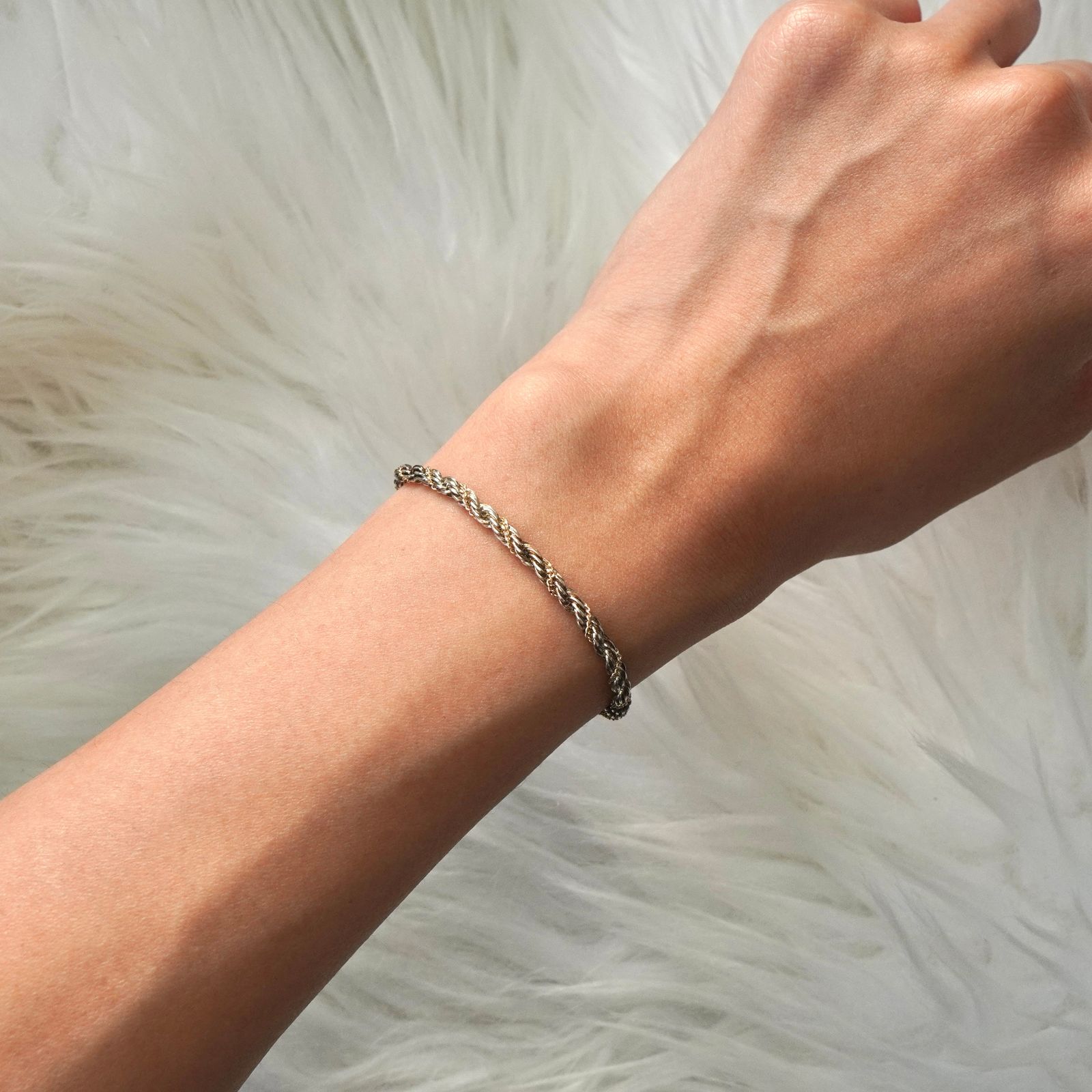 ティファニー ツイストチェーン 585 × 925 ブレスレット 14K 14金