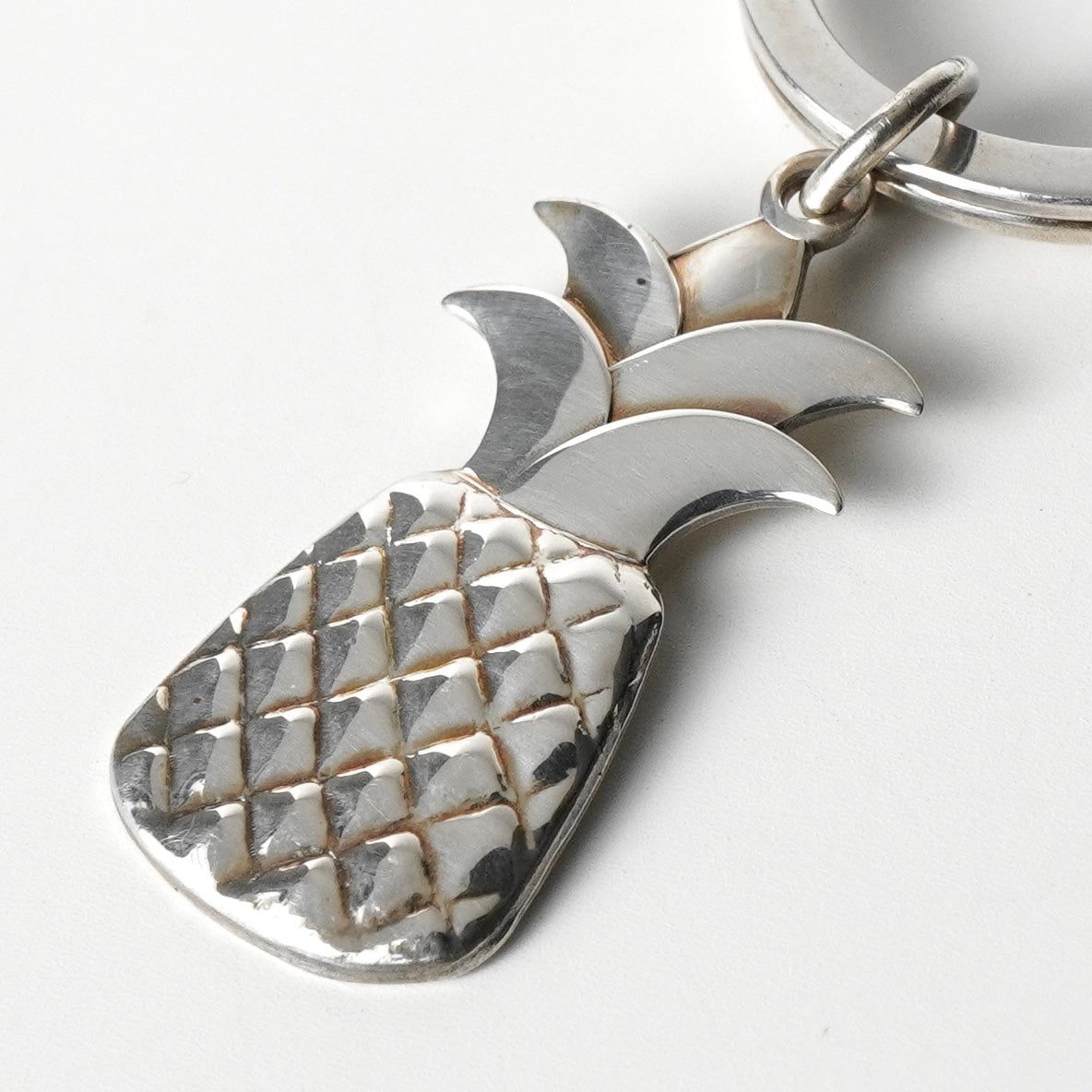 ティファニー 2000年製 パイナップル モチーフ シルバー925 チャーム キーリング キーホルダー