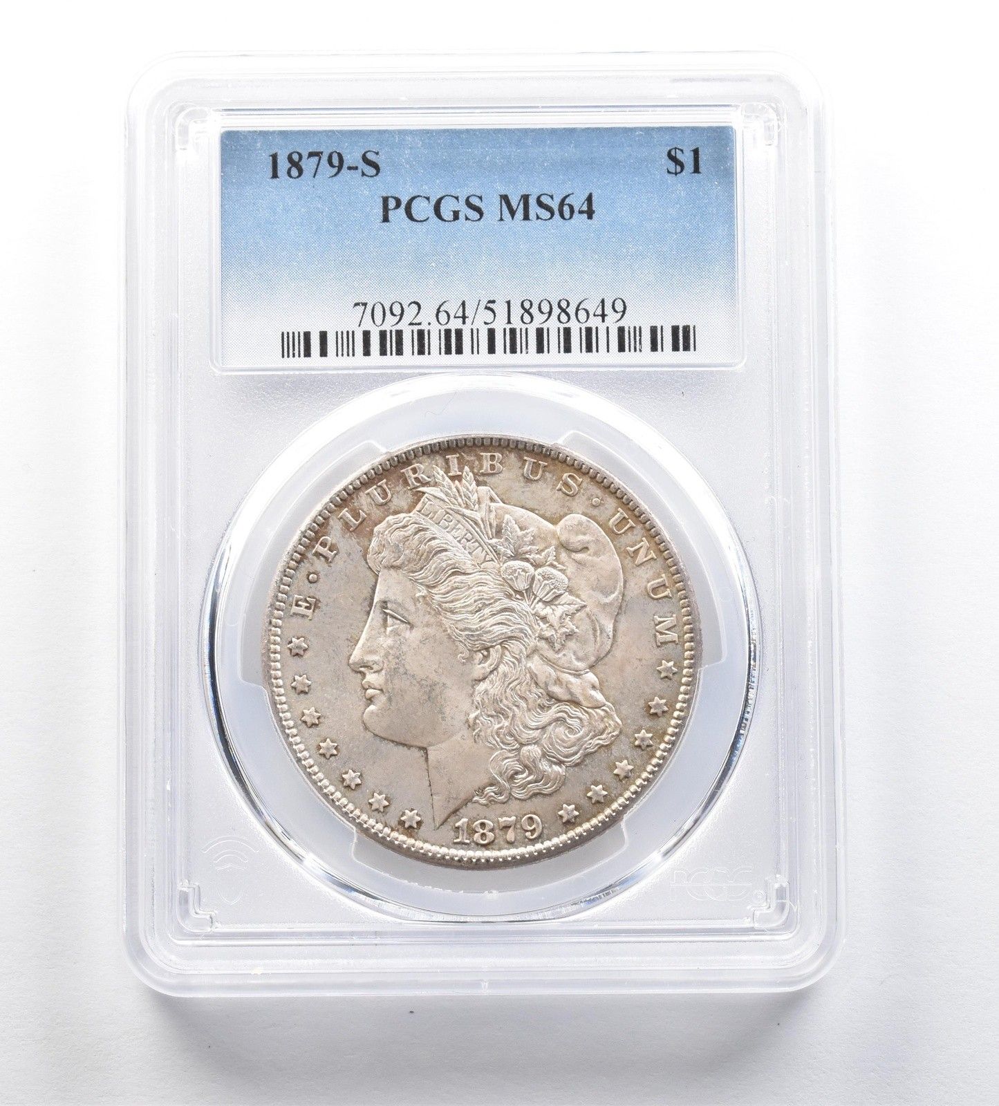 1879年　アメリカモルガン銀貨　PCGS MS63 1879年アメリカモルガン銀貨PCGS MS63