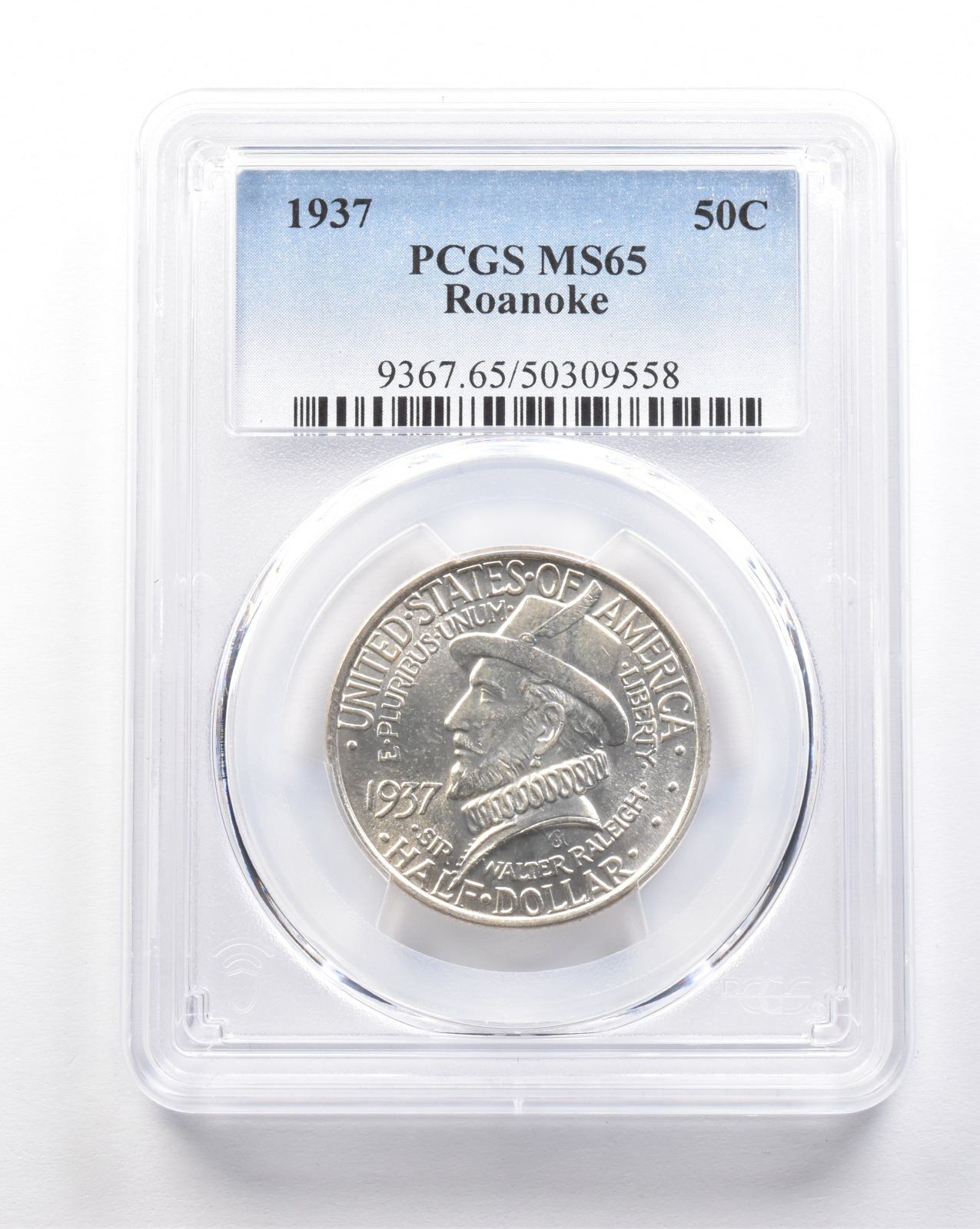 1937年 ロアノーク記念ハーフドル MS 65 PCGS 7557