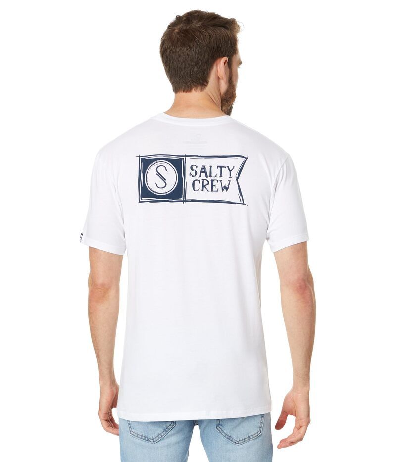 (取寄) ソルティ クルー メンズ スケッチー アルファ プレミアム ショート スリーブ ティー Salty Crew men Sketchy Alpha Premium Short Sleeve Tee White ソルティークルー メンズ トップス シャツ Tシャツ Salty Crew Sketchy