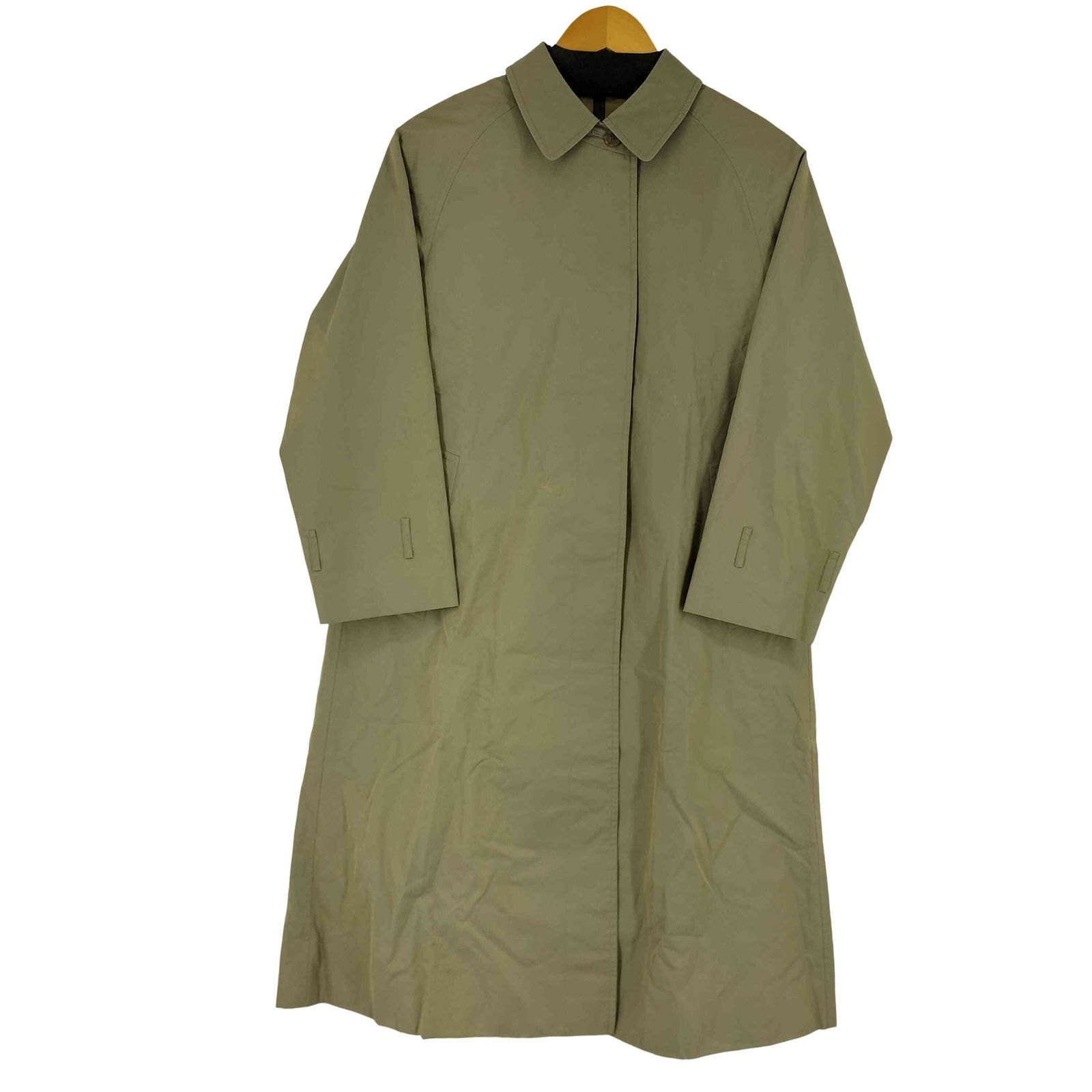 バーバリーズ BURBERRYS 裏地チェック 一枚袖 ステンカラーコート レディース 表記無