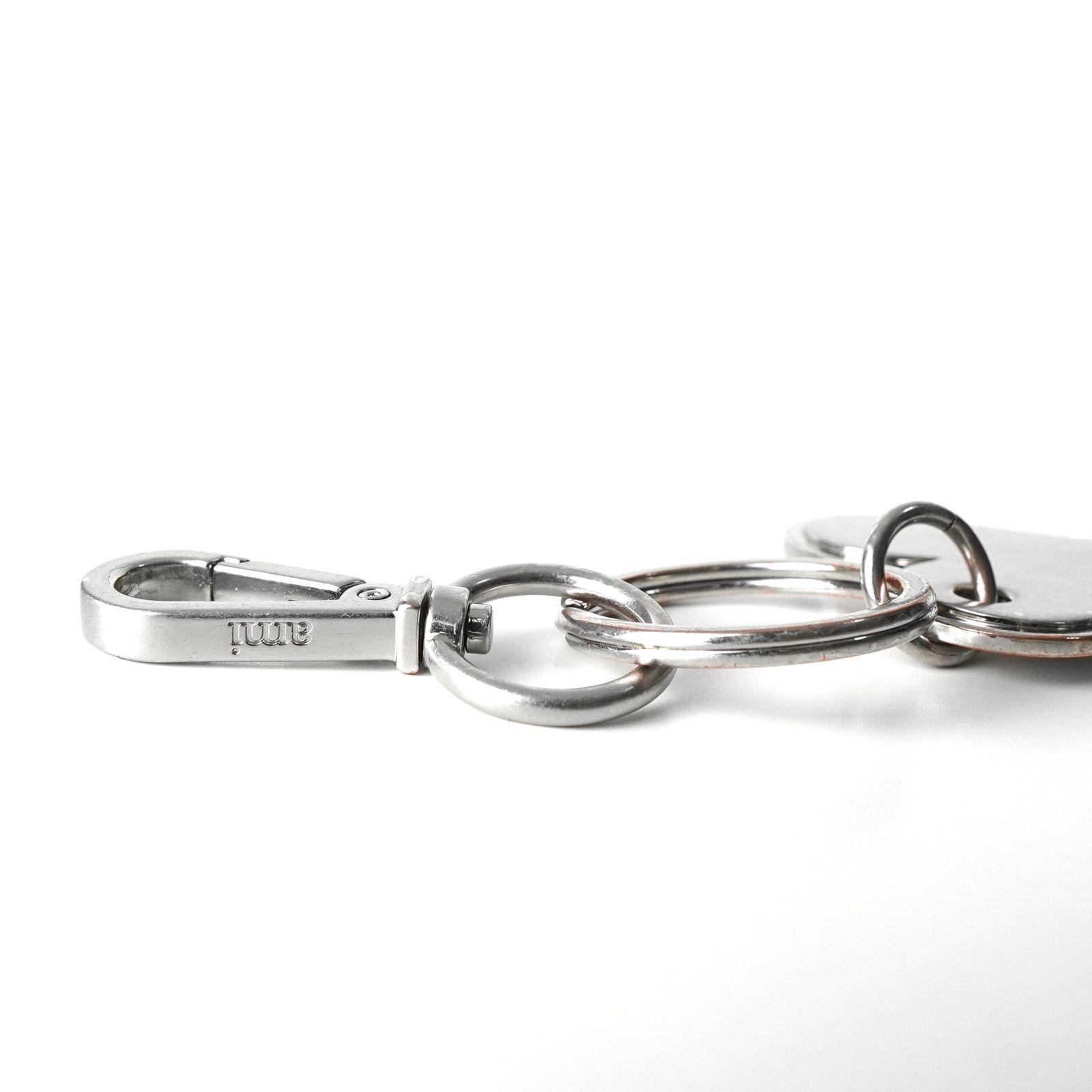 アミパリ アミ パリス ハートロゴ シルバー キーリング キーホルダー