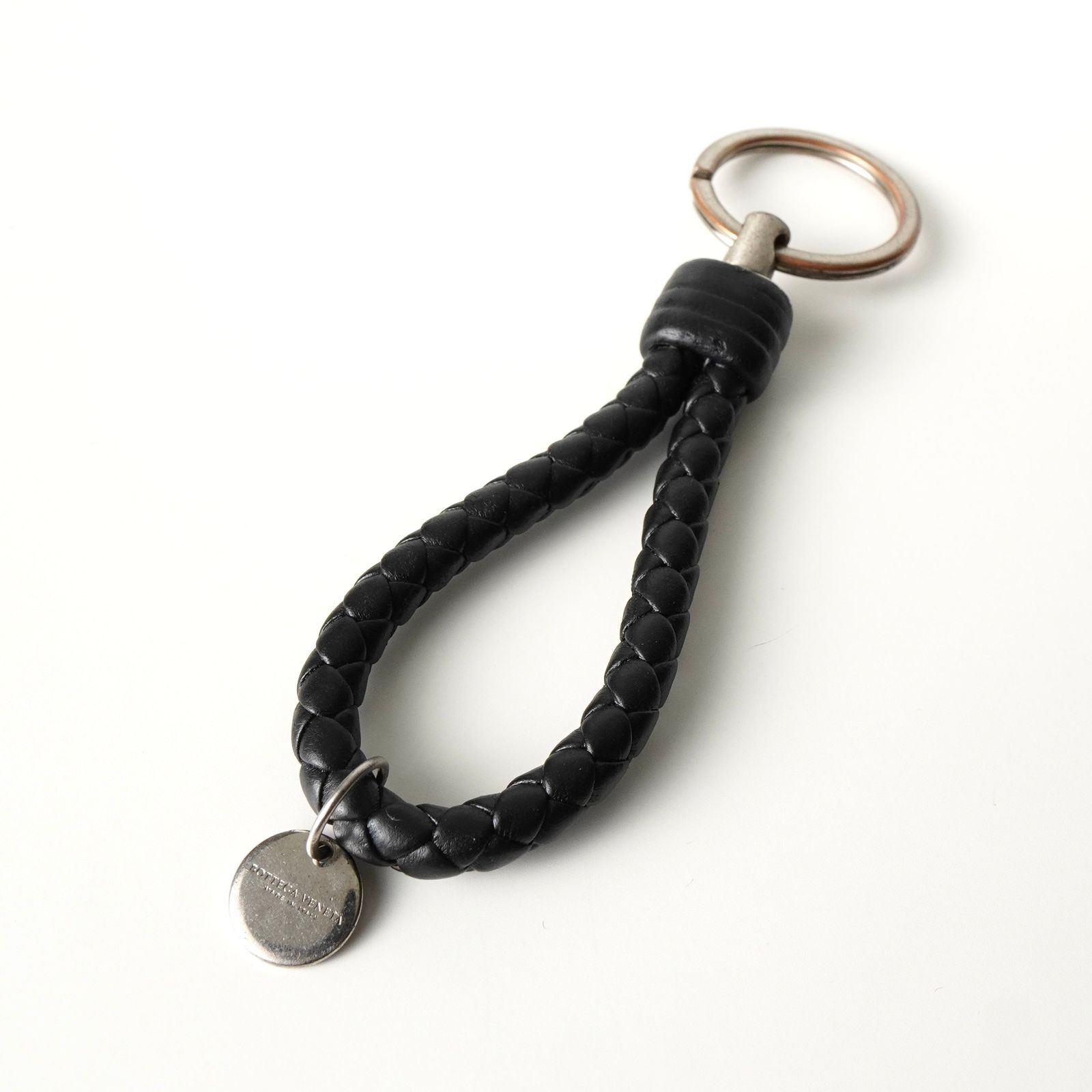 ✨️極美品✨️ ボッテガヴェネタ レザー イントレチャート キーリング チャーム BOTTEGA VENETA（ボッテガ・ヴェネタ） ボッテガベネタ キーリング