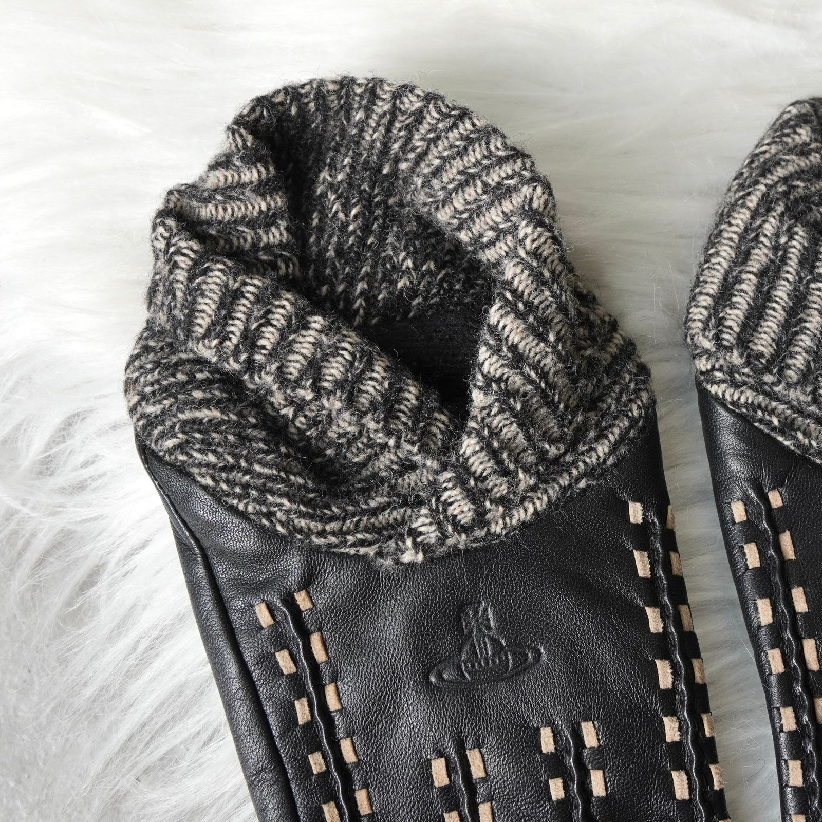 未使用 ヴィヴィアンウエストウッド レザー 手袋 グローブ LEATHER & WOOL グローブ(ブラウン系)（メンズ）（1344952009）｜手袋