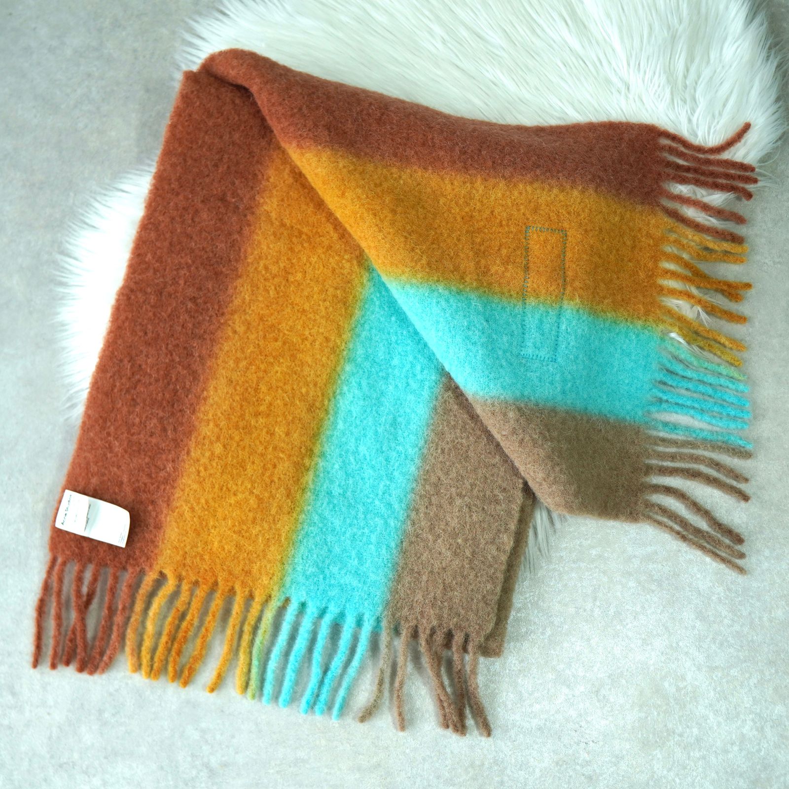 ストライプ柄 モヘア