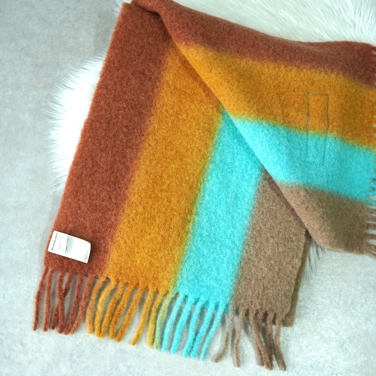 ストライプ柄 モヘア