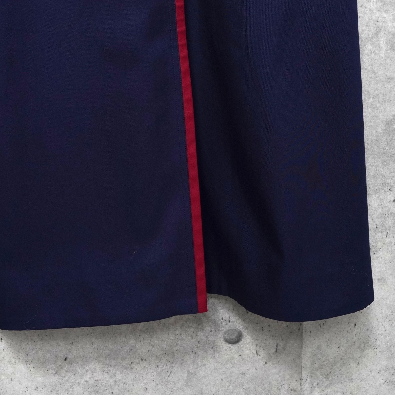 イヴ サンローラン ヴィンテージ バイカラー トレンチコート ネイビー レッド レディース ホワイト系 大人カジュアル