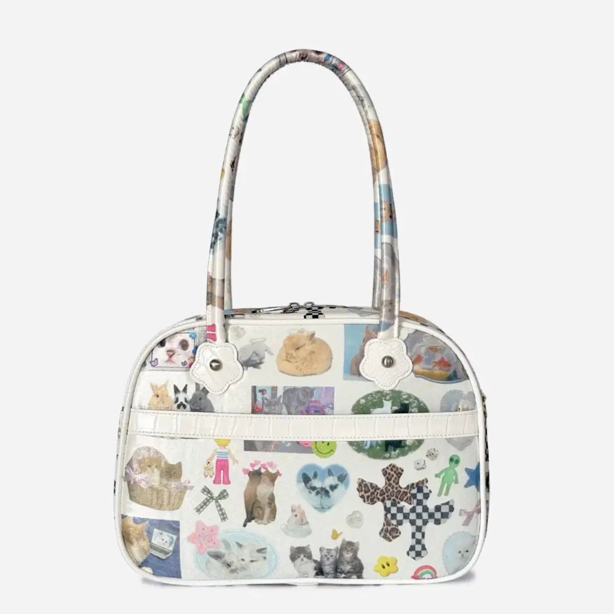 アンステディマケット 本物 コラージュ 麻 トートバッグ バッグ 出品