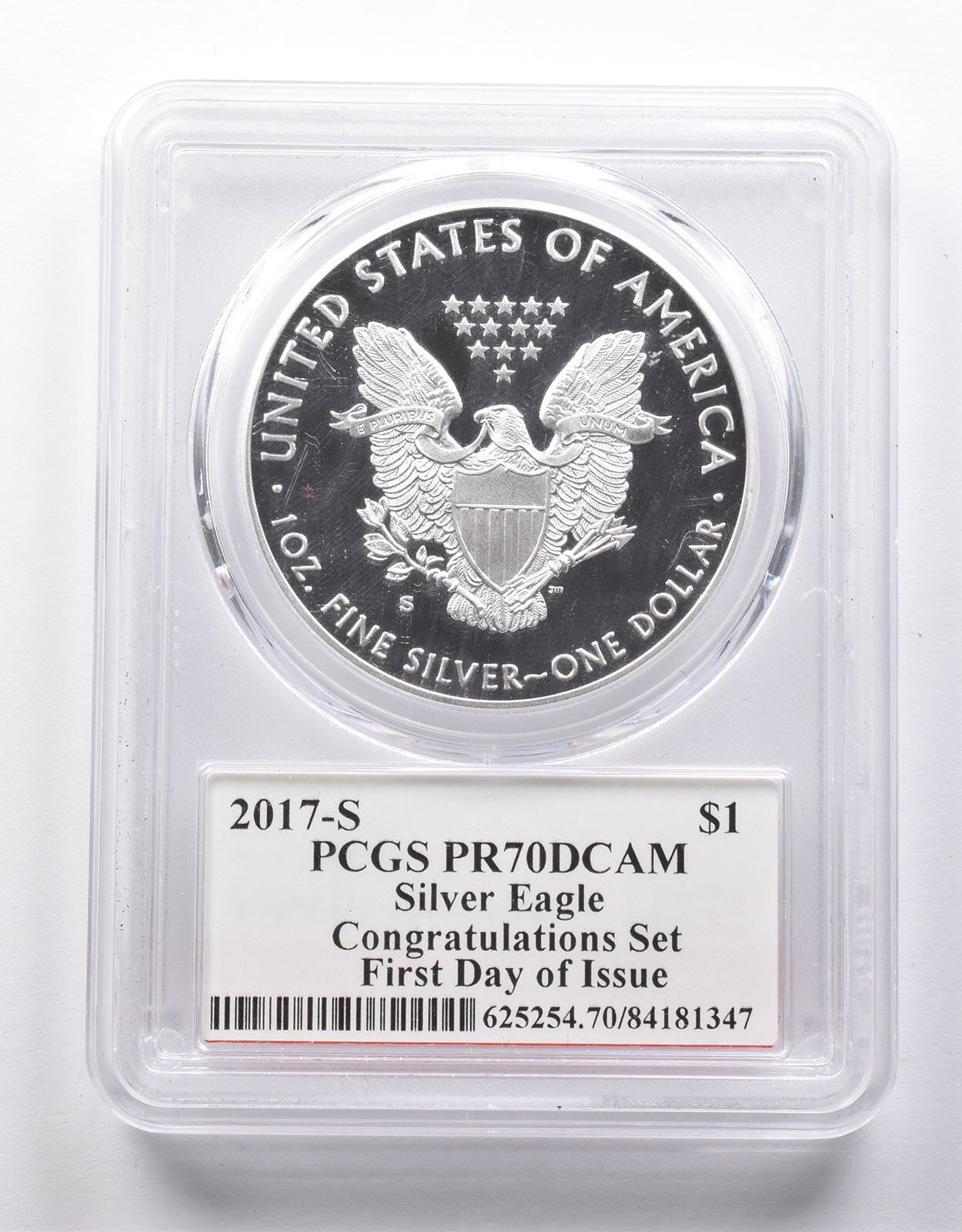 PR70DCAM 2017-S アメリカン シルバー イーグル メルカンティ サイン