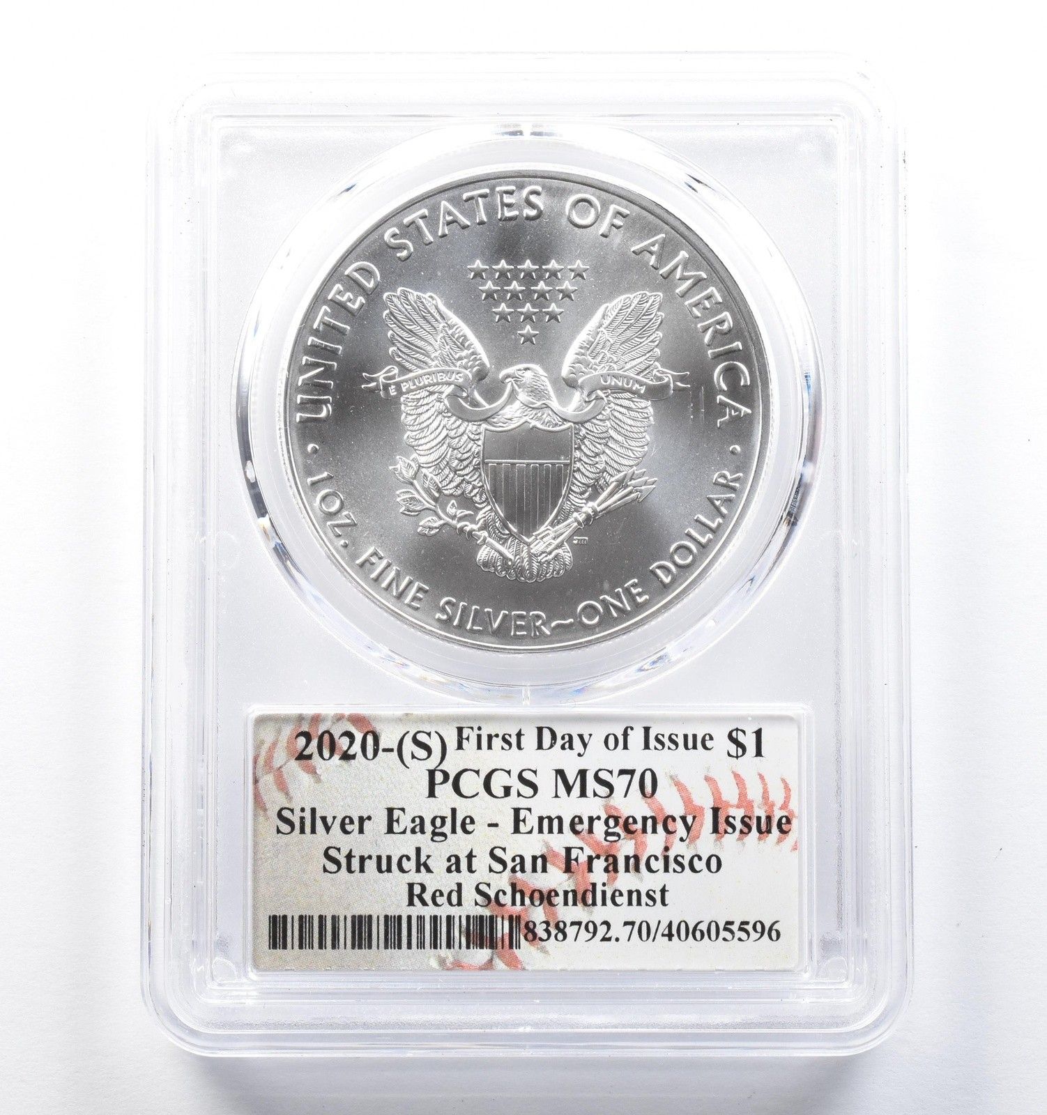2020年 (S) アメリカン シルバー イーグル シェーンディエンスト発行