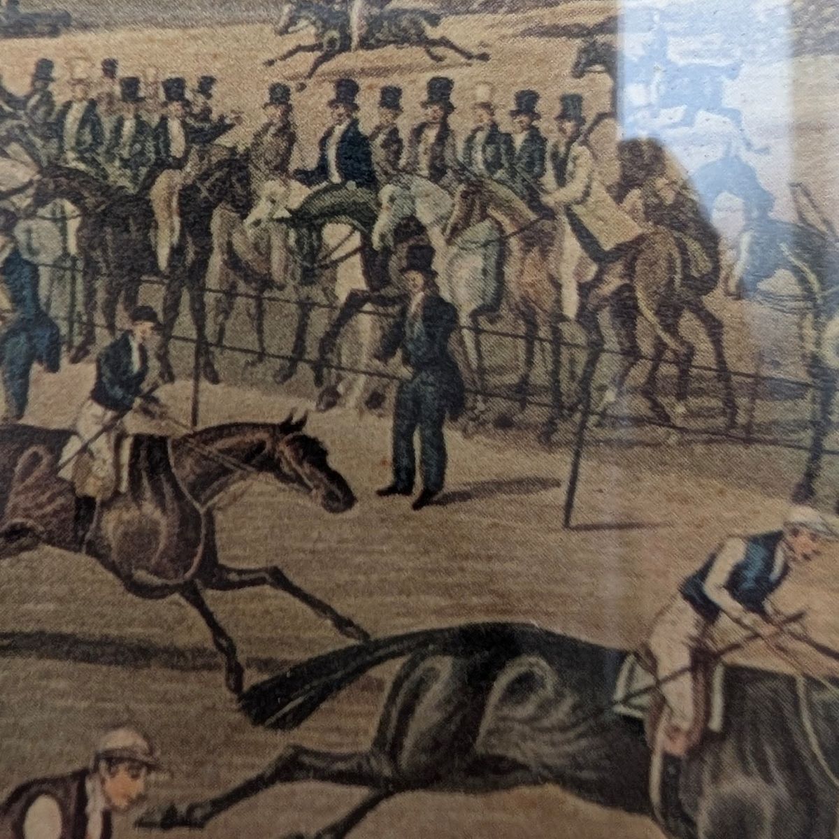 英国アンティーク 額入りプリント 競走馬 ジェームズ・ポラード