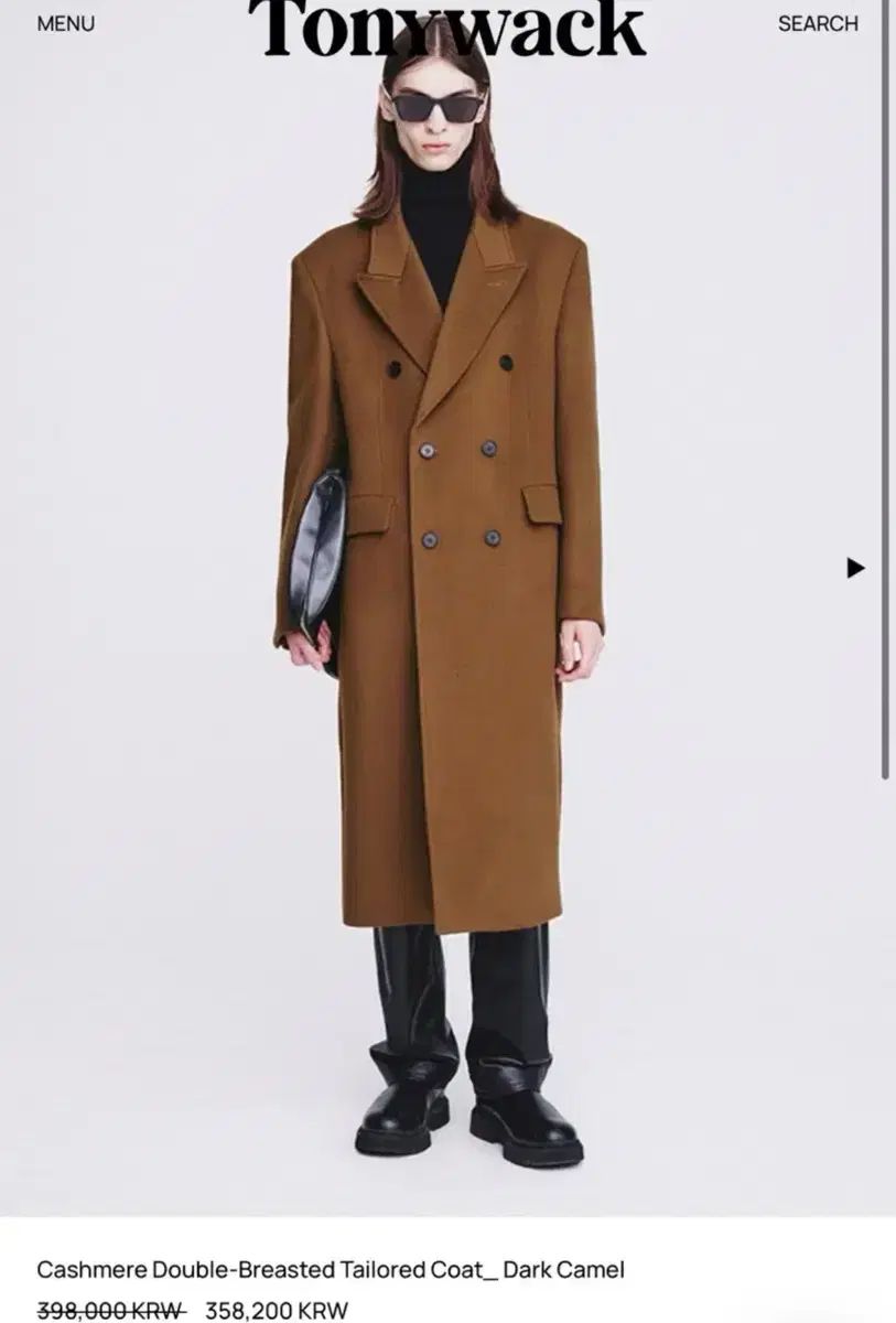 Tonywack カシミア ダブル コート DARK キャメル XL - メルカリ