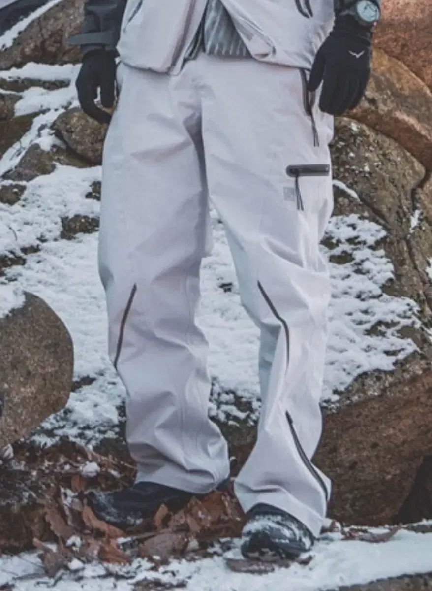 Kasina カシナ コラボ 3レイヤー パンツ ライトグレー