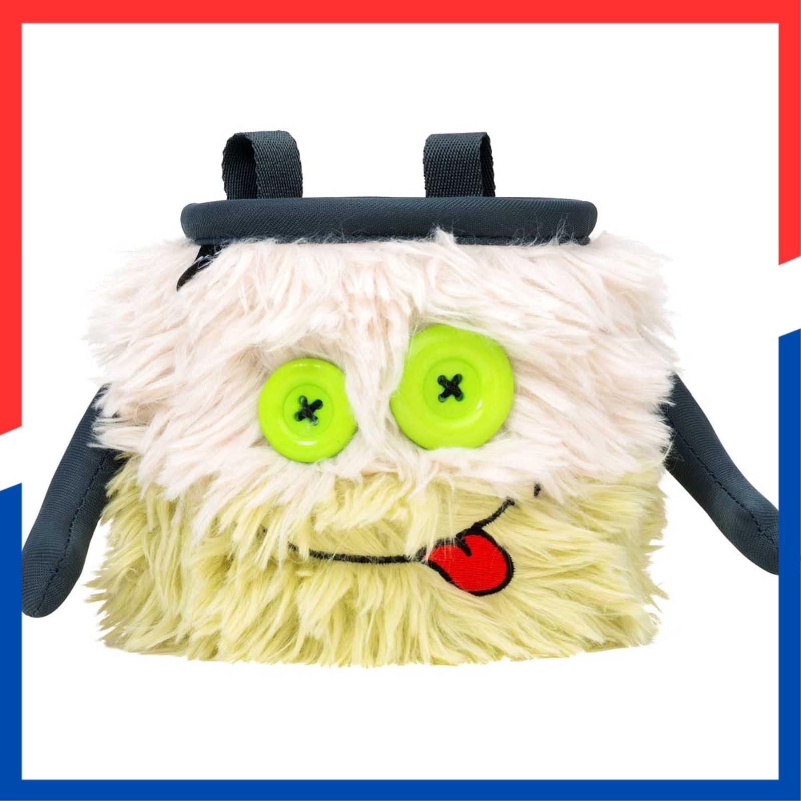 の的であり続けたい 荒っぽい いつも腹ペコ エージェイ AJ 上部巾着閉じ ベルト カラビナ付きホワイト クリームイエロー ブラック 開口部12 5 cm チョークバッグ 8 B 2101040 ロッククライミング ボルダリング