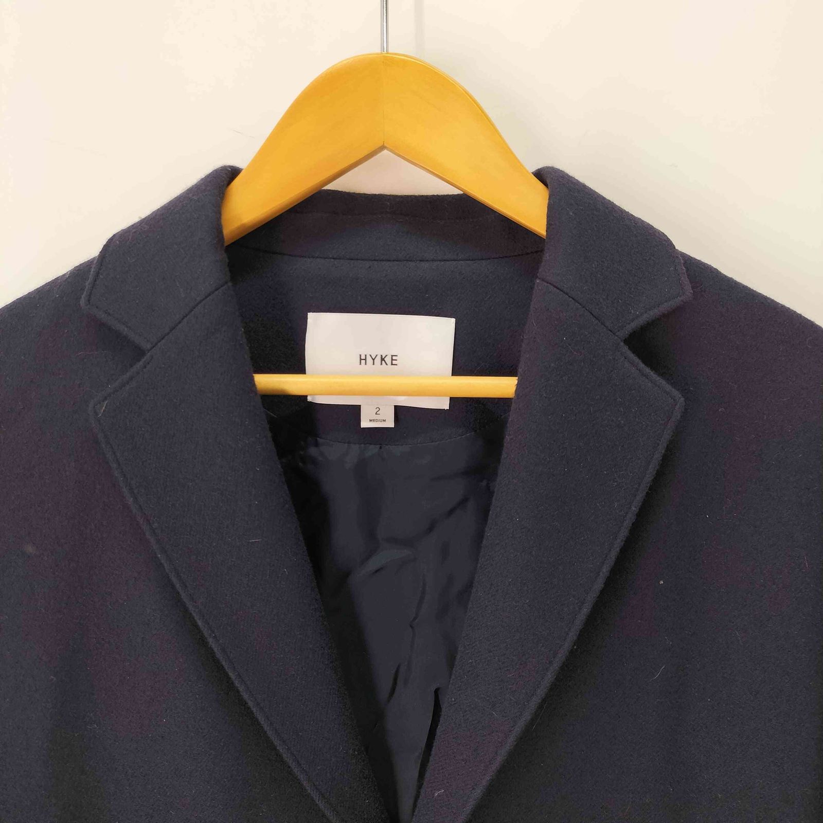 23AW★HYKE★WOOL SHOP COAT★ウールショップコート★紺 ハイク HYKE 【WOOL SHOP COAT】ウールショップコート レディース JPN