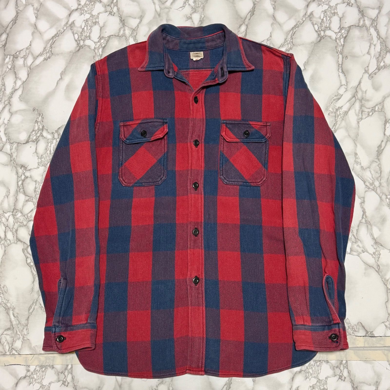 トレンド【WAREHOUSE ウェアハウス 【商品名】ネルシャツ シャツ 長袖