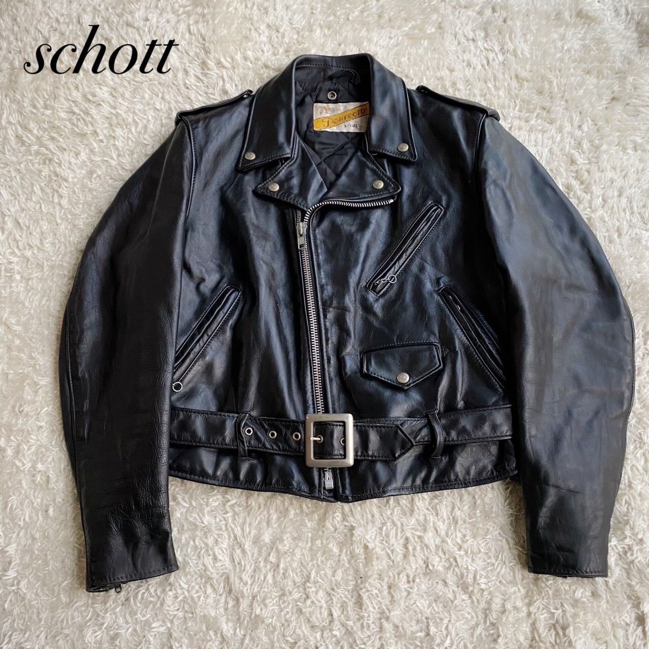 Schott ショット レザーダブルライダースジャケット 618 サイズ40 本革 