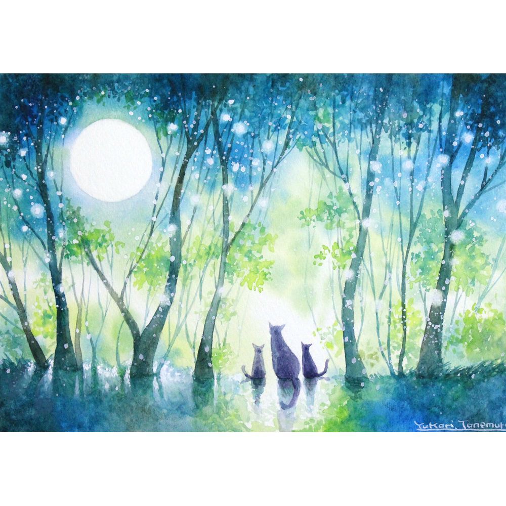 原画）森の優しい色彩【SMサイズ／水彩画／#2904】 - メルカリ