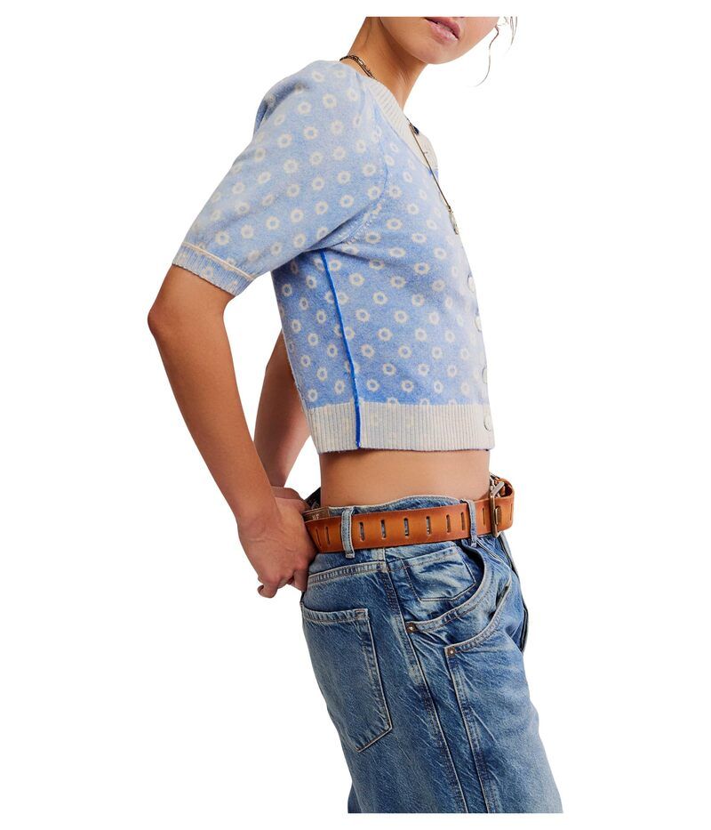 (取寄) フリーピープル レディース イスラ パターンド カルディ Free People women Isla Patterned Cardi Cobalt Combo フリーピープル レディース アウター ニット・セーター Free People