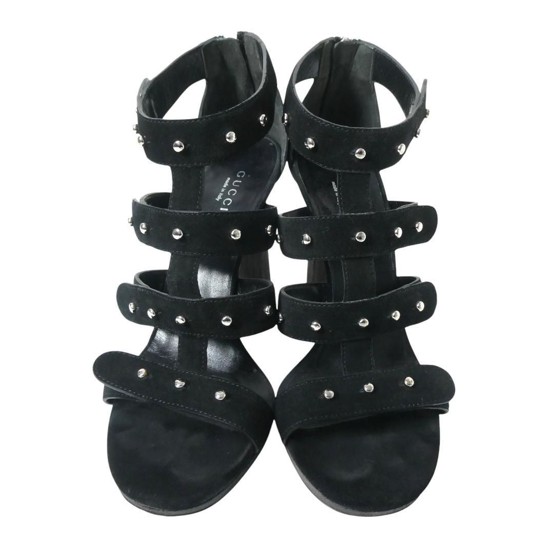 GUCCI サンダル 36 GUCCI グッチ サイズ36 約23㎝ スタッズ 鋲 スエード レザー サンダル