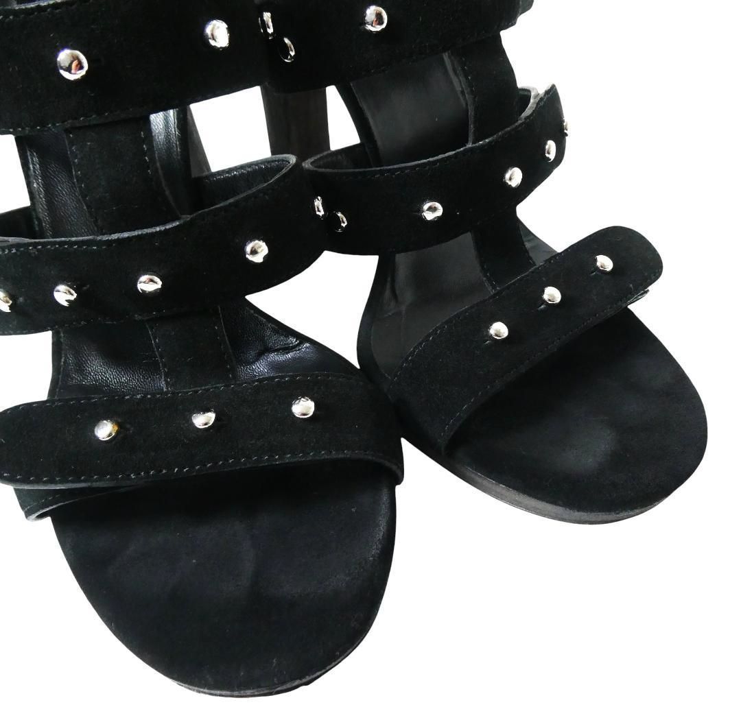 GUCCI グッチ レザー ヒール サンダル チャンキー アンクル ストラップ GUCCI グッチ レザー ヒール サンダル チャンキー アンクル ストラップ