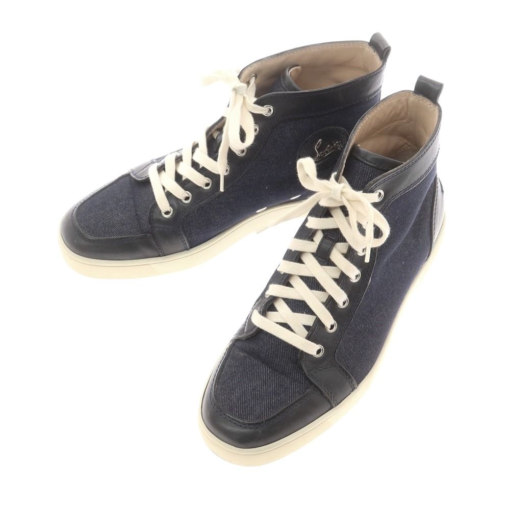 中古】クリスチャンルブタン Christian Louboutin デニム×レザー 中古】クリスチャンルブタン Christian Louboutin デニム×レザー