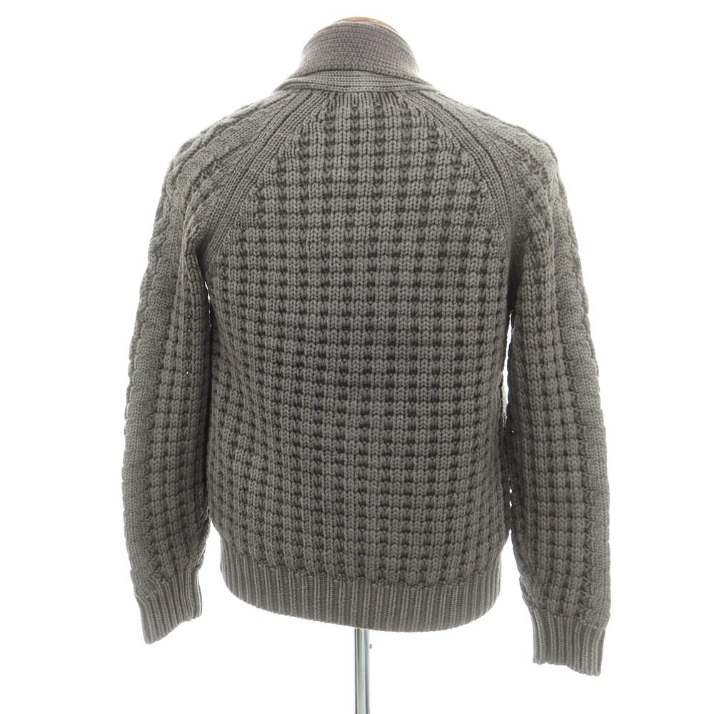 DRUMOHR ドルモア ケーブル編み　ショールカラーカーディガン グレー　美品 DRUMOHR ドルモア ケーブル編み ショールカラーカーディガン グレー 美