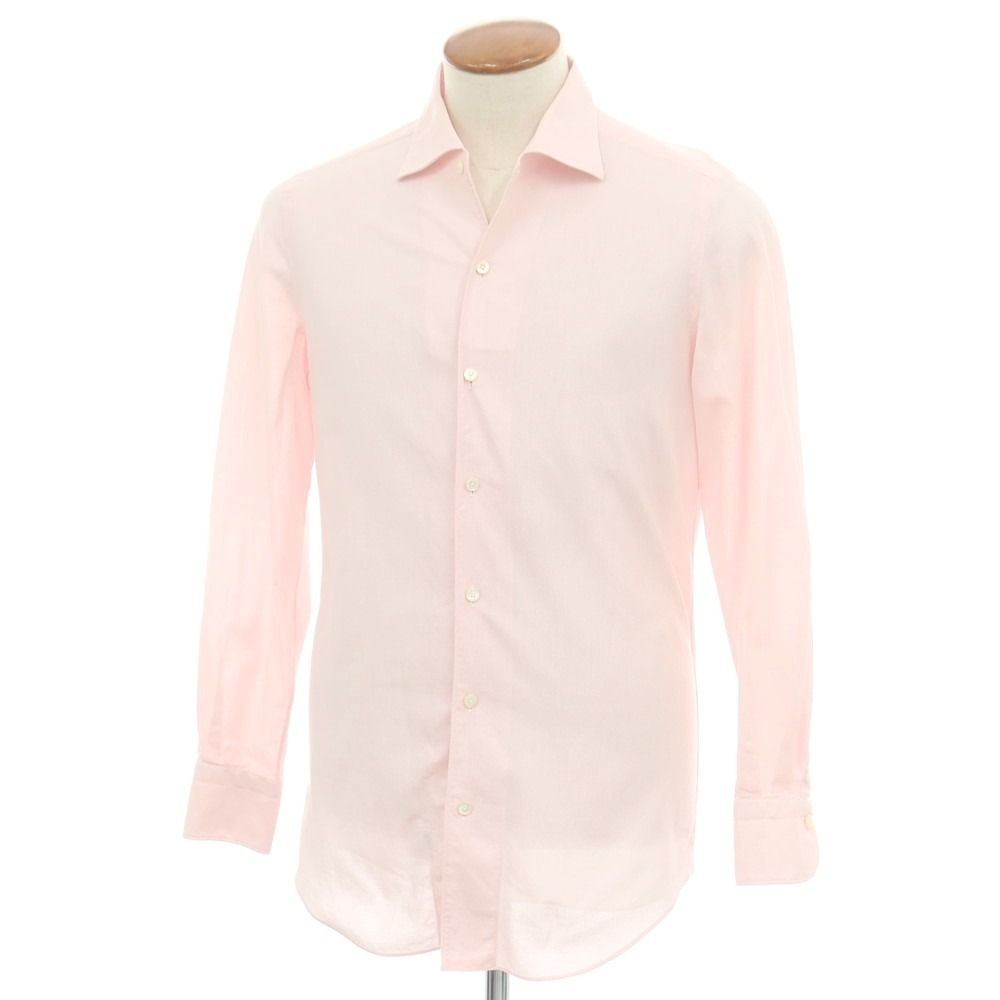 中古】フィナモレ Finamore コットン ワイドカラー ドレスシャツ