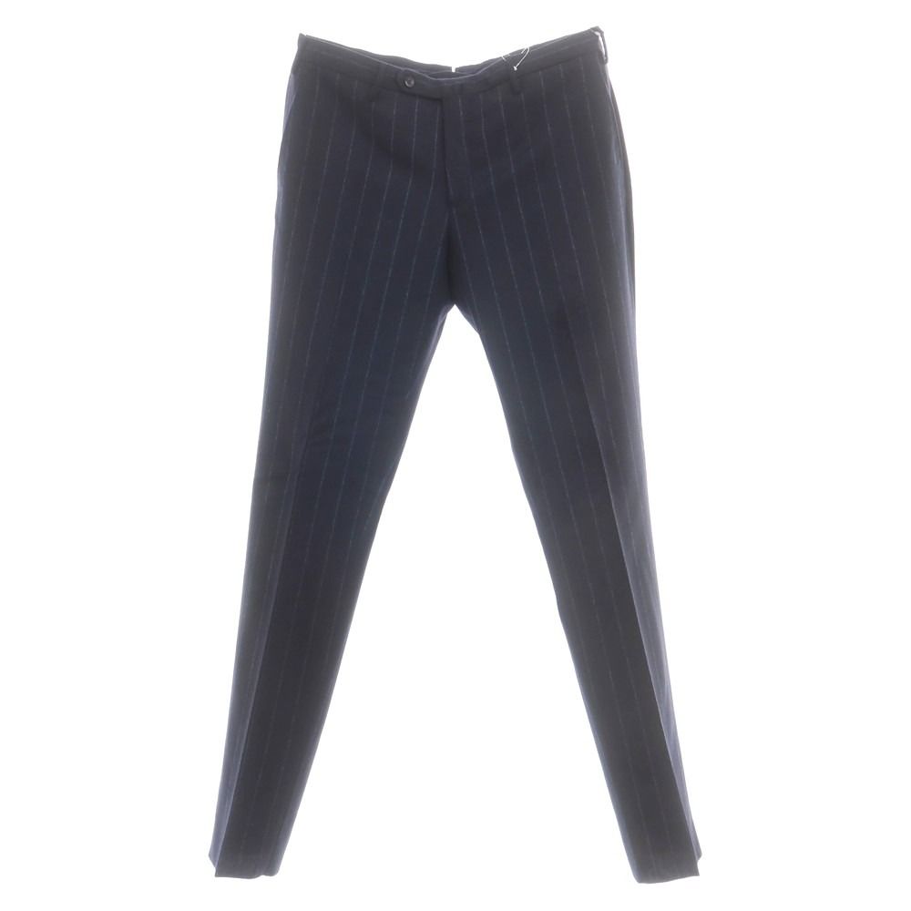 【最終値下げ】INCOTEX インコテックス　ネイビー　スラックス　パンツ インコテックス INCOTEX スラックスパンツ ロング丈 紺 ネイビー 無地