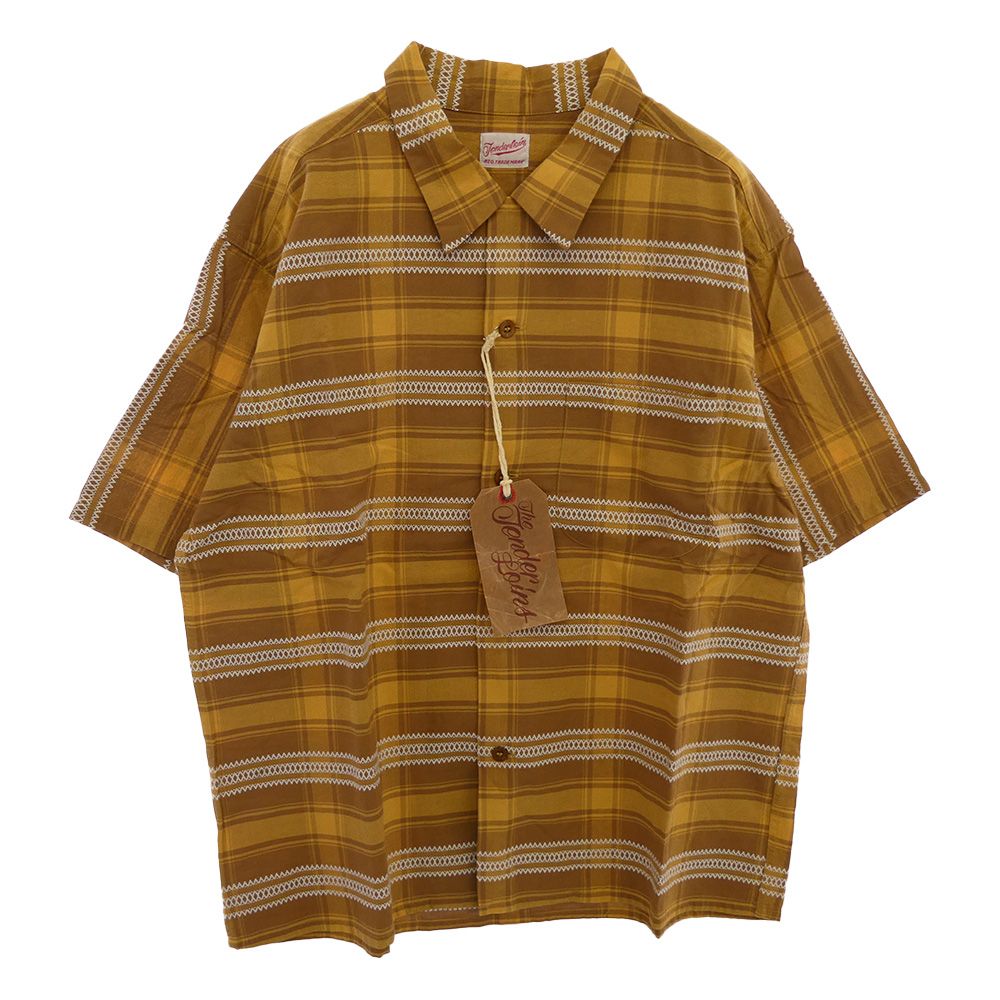 テンダーロイン　TーT/C CHECK SHT　マスタード　S TENDERLOIN テンダーロイン 節約 T-CHECK SHT S/S チェック 半袖