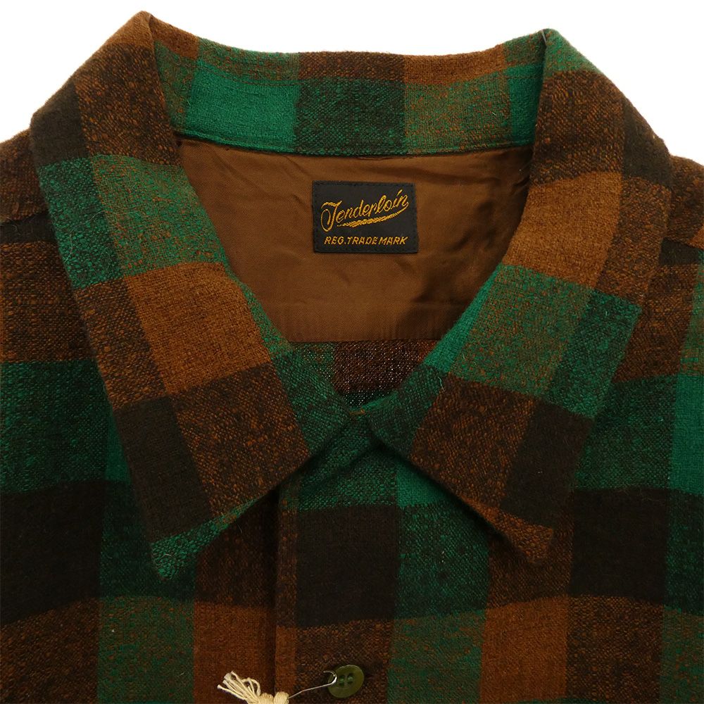 TENDERLOIN テンダーロイン T-WOOL SHT P ブロックチェック ウール