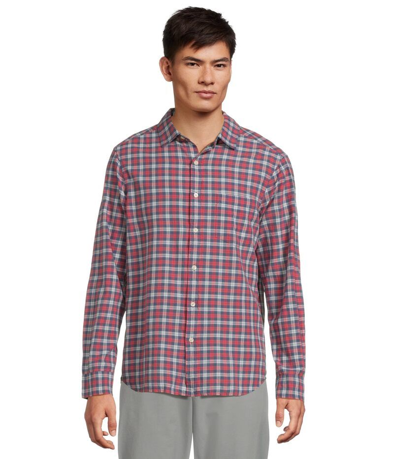 (取寄) ヴィンヤードヴァインズ メンズ オーバールック プレイド ブリージー シャツ Vineyard Vines men Overlook Plaid Breezy Shirt Sailors Red ヴァインヤードヴァインズ メンズ トップス シャツ Vineyard Vines