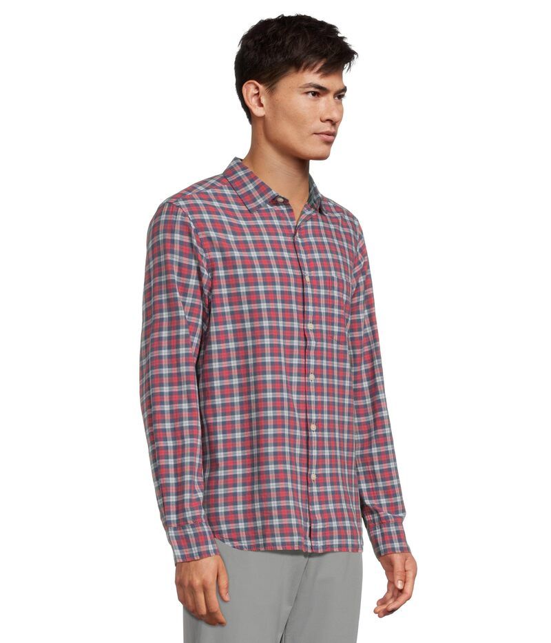 (取寄) ヴィンヤードヴァインズ メンズ オーバールック プレイド ブリージー シャツ Vineyard Vines men Overlook Plaid Breezy Shirt Sailors Red ヴァインヤードヴァインズ メンズ トップス シャツ Vineyard Vines