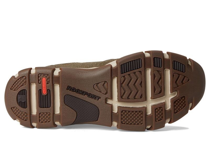 ロックポート メンズ シューズ サンダル Rockport Reece Brown Canvas