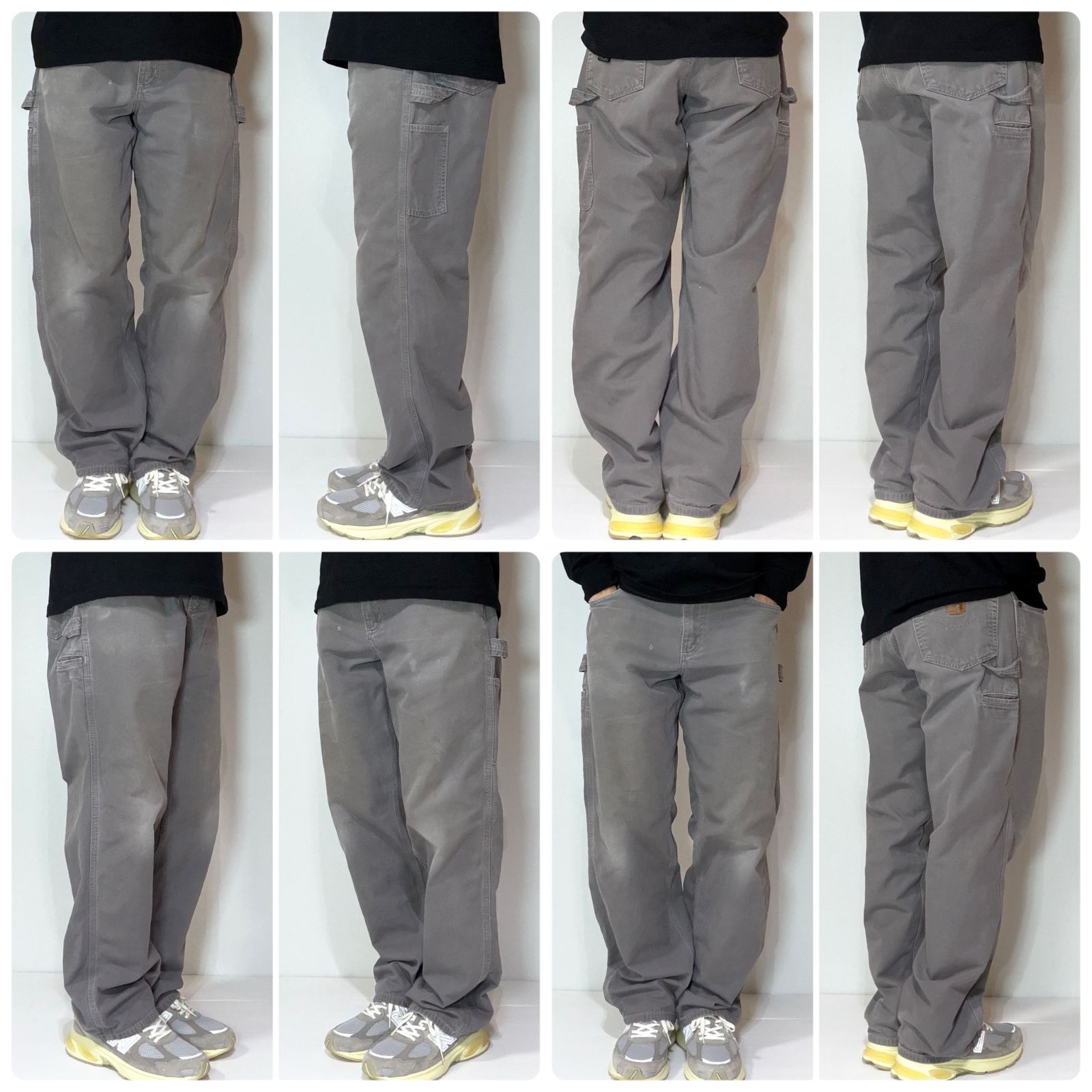 美品 カーハート W34 L32 ライトダックペインターパンツ チャコールグレー 美品 カーハート W34 L32 ライトダックペインターパンツ