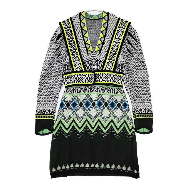 Mame Kurogouchi フェアアイルニットワンピース 定価75900円 ワンピース ホワイト ブラック レディース マメクロゴウチ 5 1218 T∞