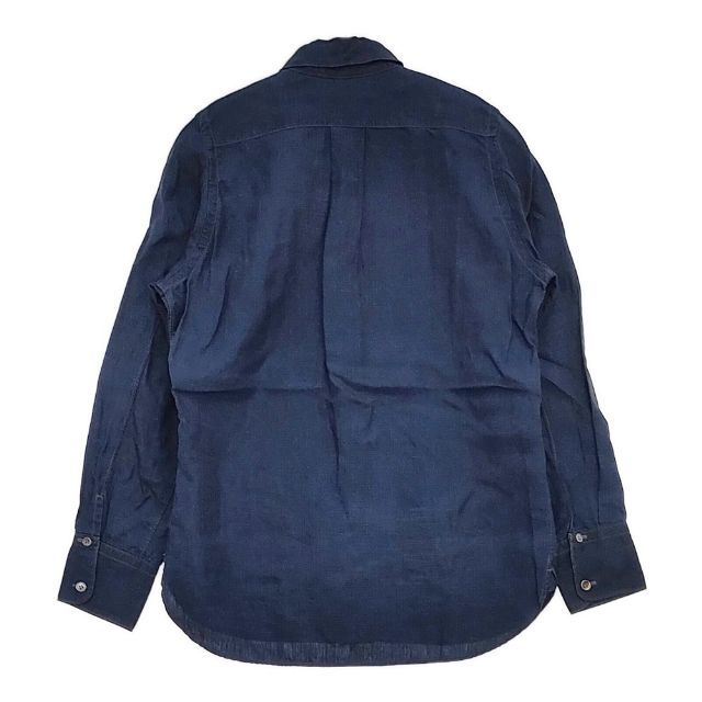 45R ★リネンのタック シャツ （インディゴ） 45R/45rpm インディゴリネンタック908SHIRT 定価51700円 ブラウス