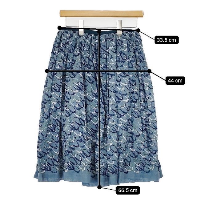 ミナペルホネン　スカート　38 新品未使用 mina perhonen mousse 刺繍 ss5865 リネン サイズ38 スカート ブルー