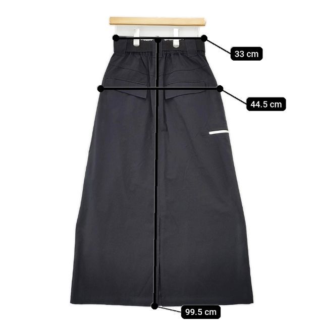 【中古】ヴィヴィアンタム VIVIENNE TAM かぎ編み コットン スカート ロング ウエストゴム ブラック 黒 38 09275671 レディース VIVIENNE TAM V3 Arttroa SK with belt ポリエステル ナイロン ロング