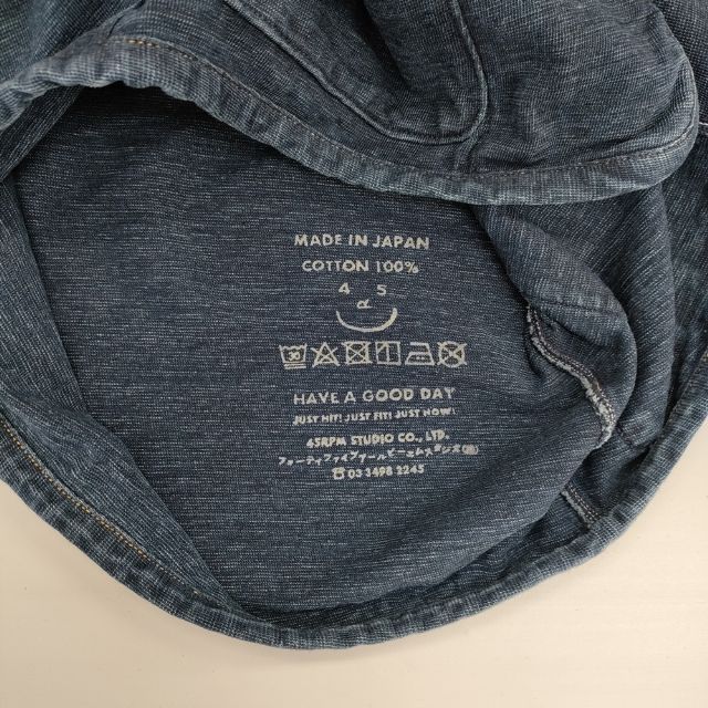 45R/45rpm でこぼこ天竺の908チロリアンジャケット 定価44000円