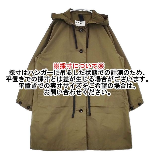 MHL. 595-3110500 WASHED COTTON NYLON 定価57200円 モッズコート 23SS