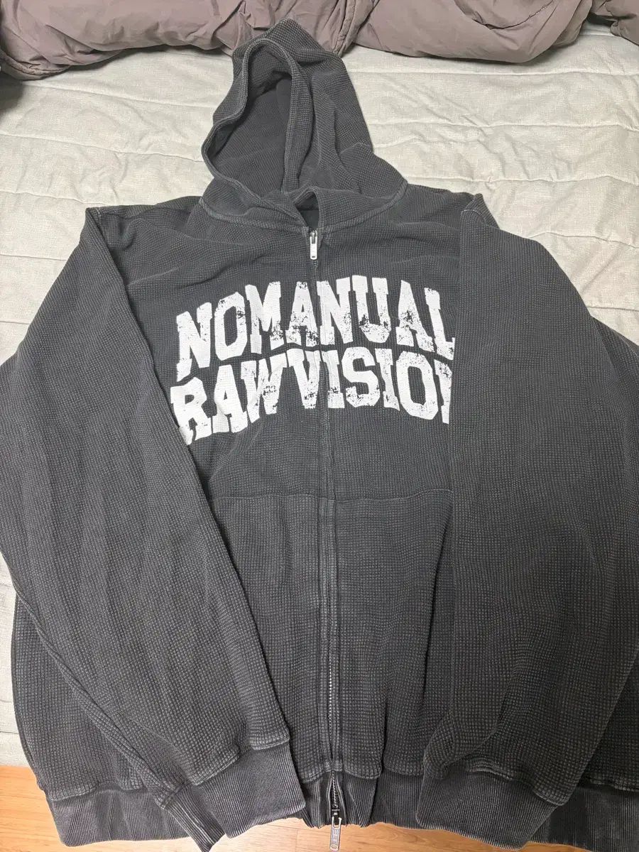 NOMANUAL RAWVISION フードジップアップ ブラック