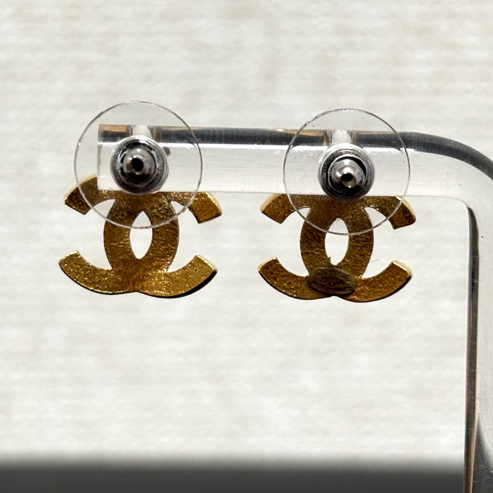 CHANEL シャネル ココマーク ピアス ゴールド ラインストーン