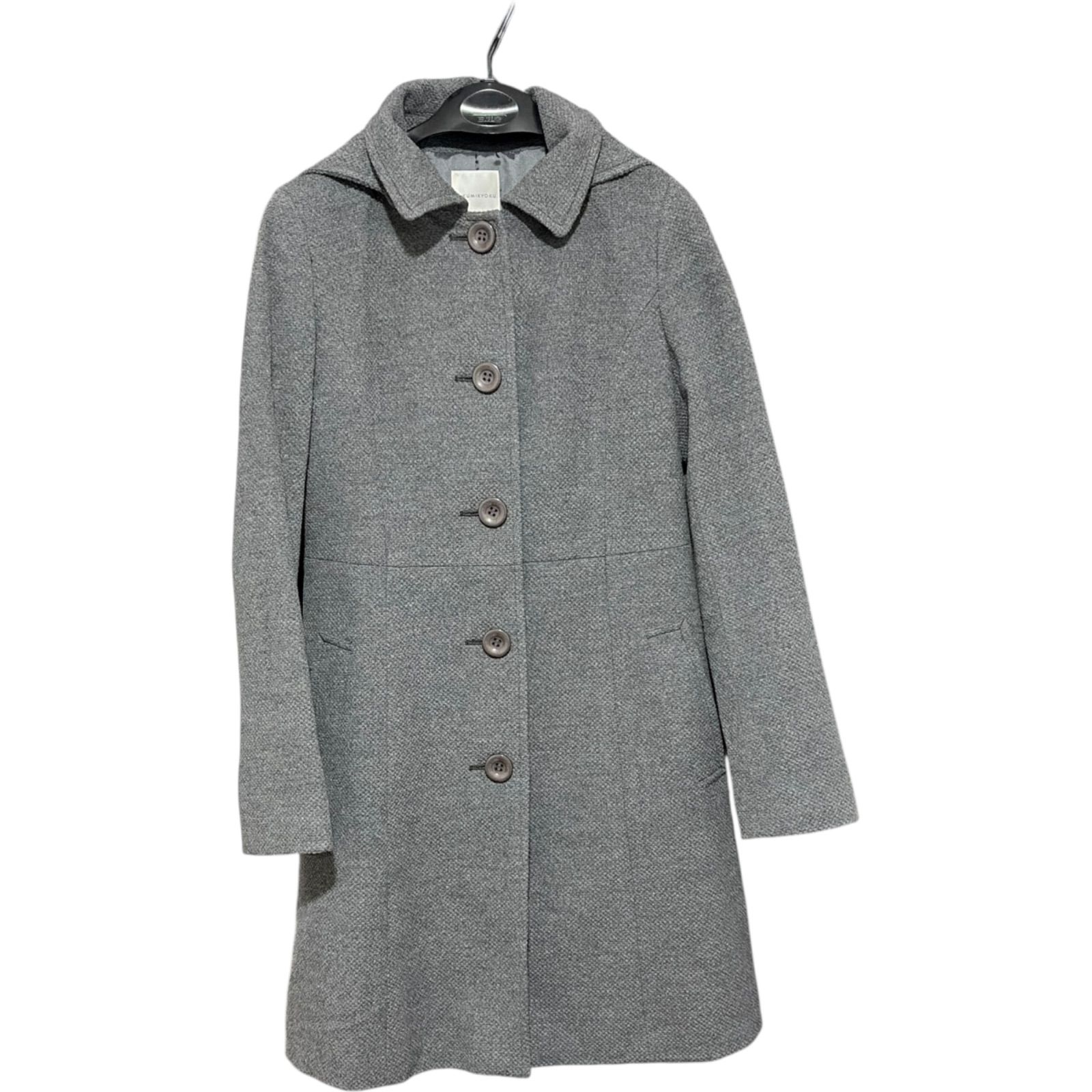 ZK9 KUMIKYOKU 組曲 ロングコート フード付き パーカー グレー